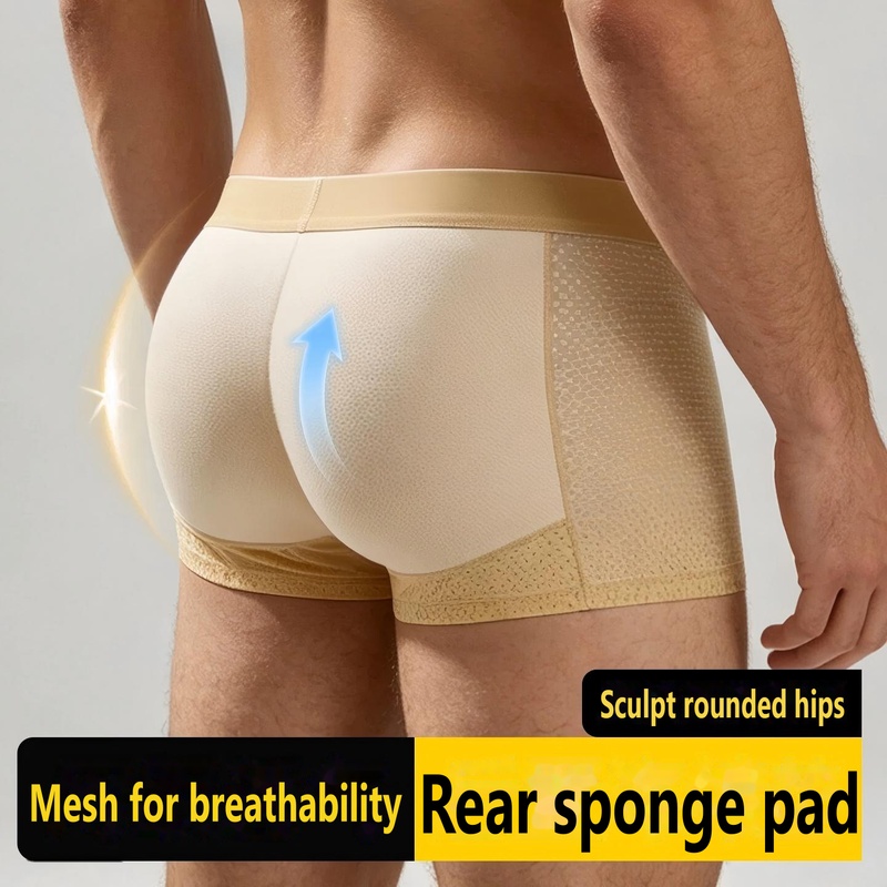 Boxer Shorts Modal - Herren-Boxershorts mit Polsterung, sexy, formgebend, atmungsaktiv,