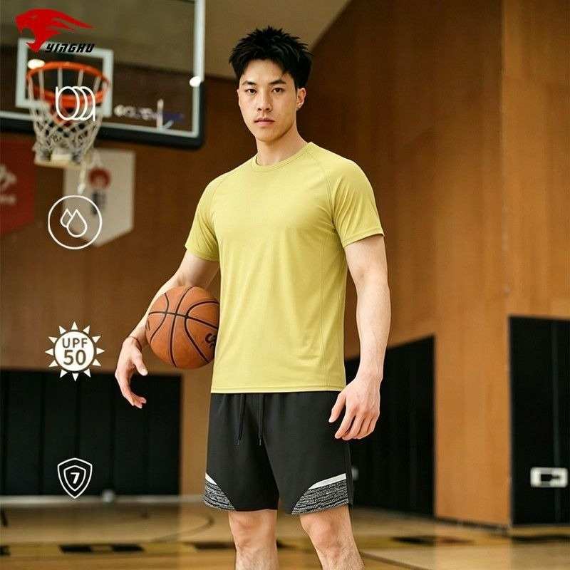 Compression Shorts Athletes - Fitness-Anzug Athletisches O-Neck Slim-Fit-T-Shirt Feuchtigkeitsableitende Kompressions-Shorts