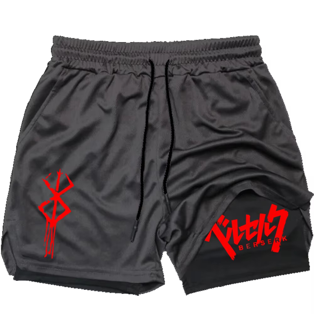 Compression Shorts Athletes - 2-in-1 Kompressions-Shorts für Herren, Gym-Workout-Laufshorts mit