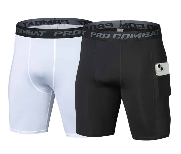 Compression Shorts Athletes - Herren Gym-Shorts mit Taschen Workout Kompressions-Leggings