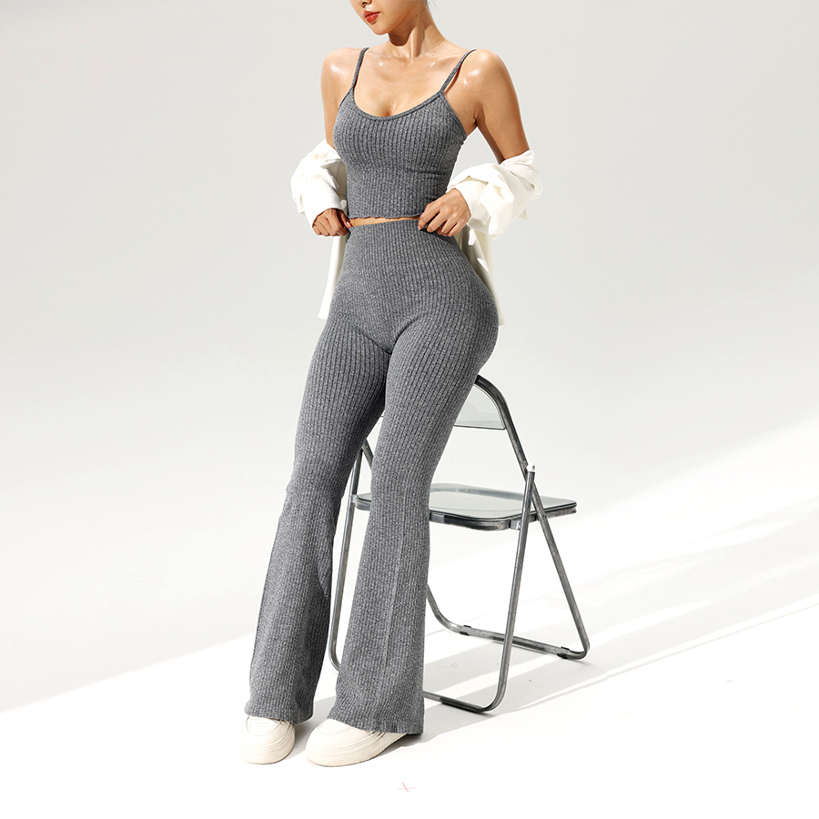 2 teile/satz Nahtlose Ausgeste – Tank Top Ribbed Bewertung und Preis