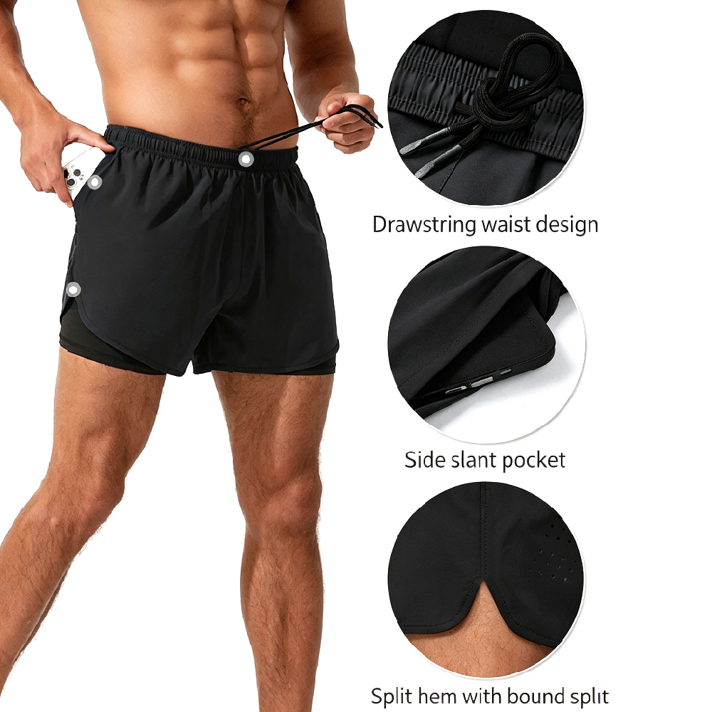 1 Stück Herren 2-in-1 Laufshor – Compression Shorts Athletes Bewertung und Preis